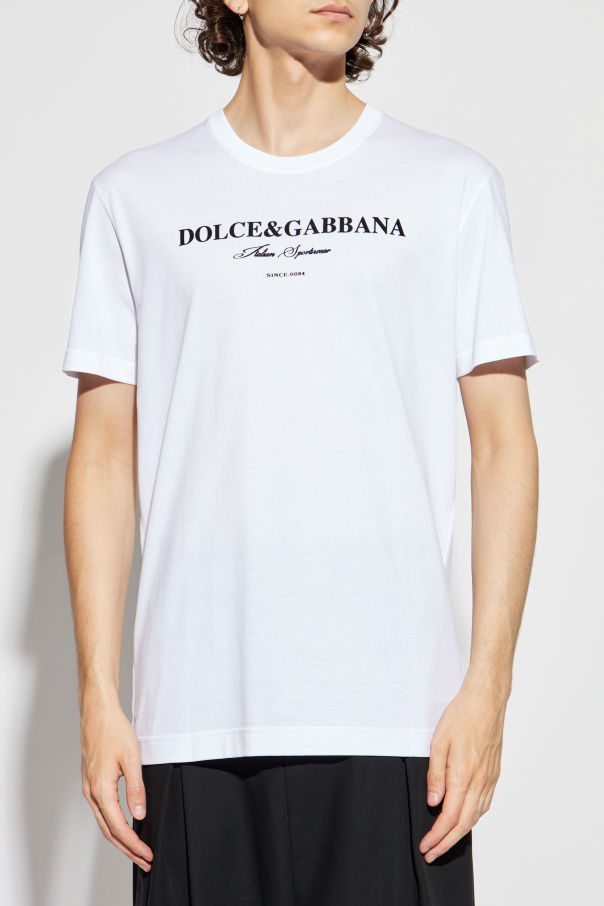 White T-shirt with printed logo Dolce & Gabbana - Vitkac Italy
